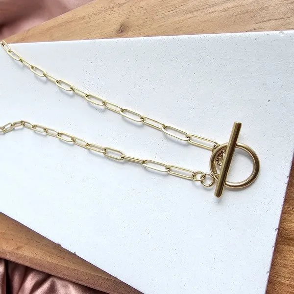 Luxe Gold Paperclip Chain - 16IN