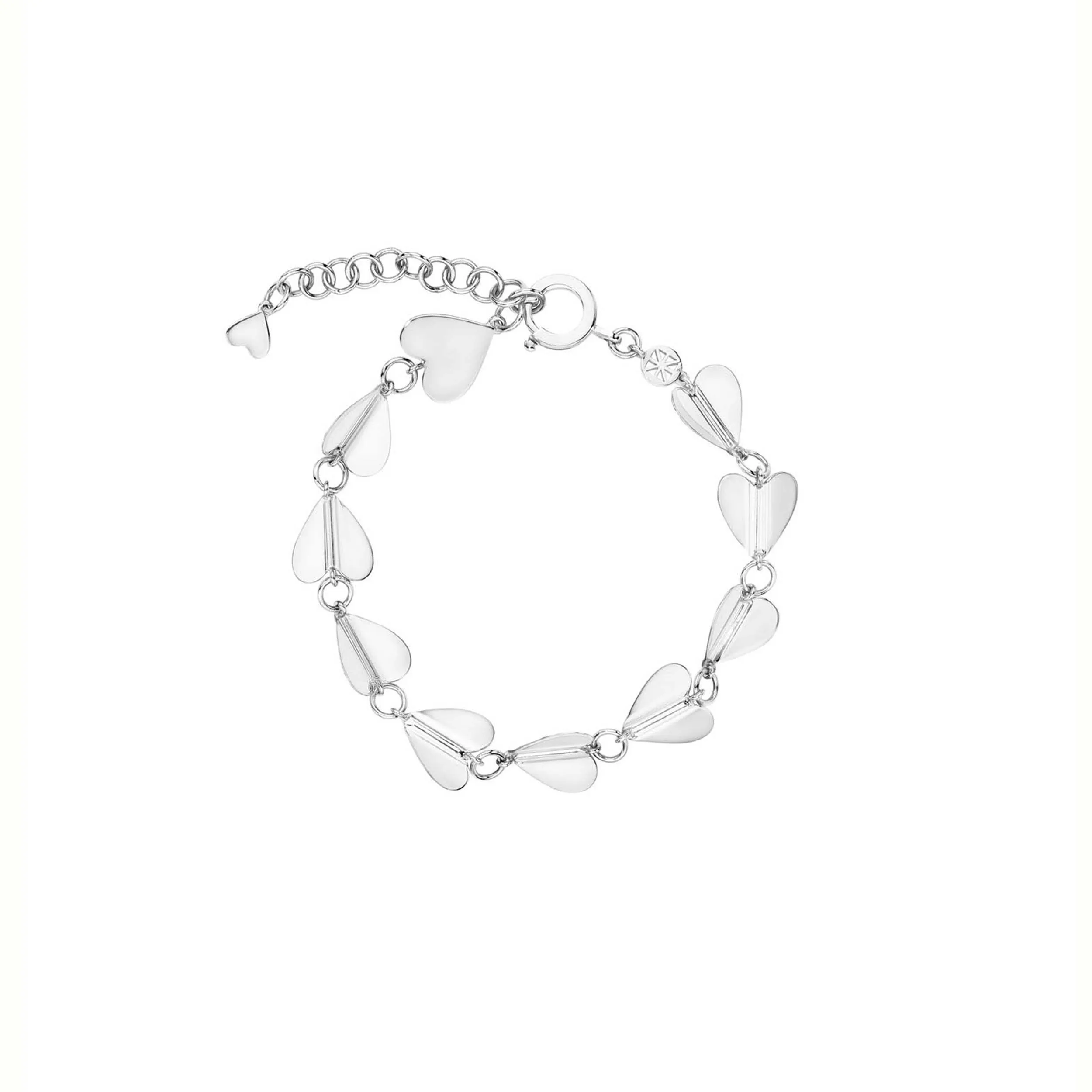 Medium White Gold Wings of Love Bracelet