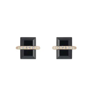 Montreal Cushion and Pavé Band Earrings