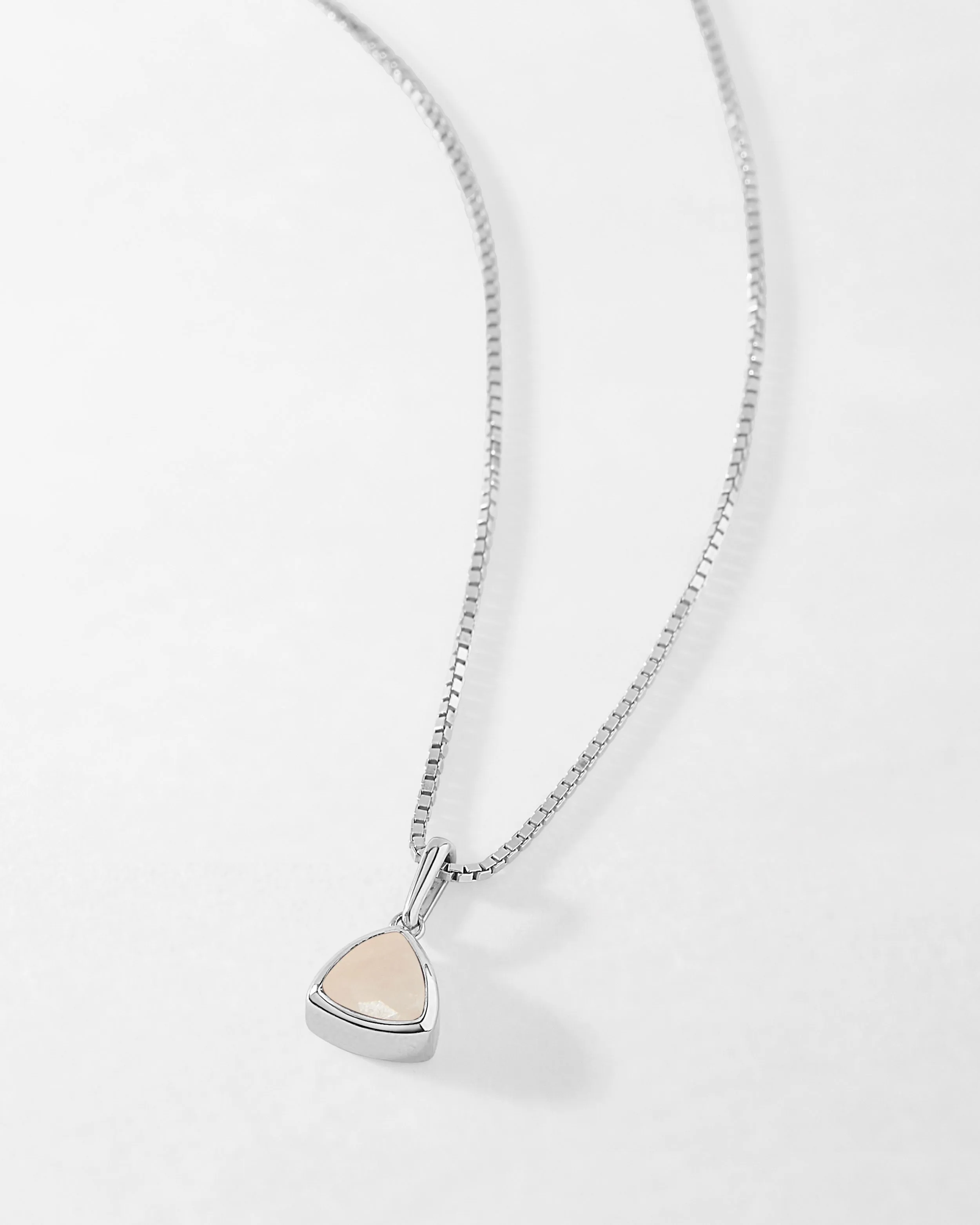 Moonstone June Birthstone Necklace - Silver