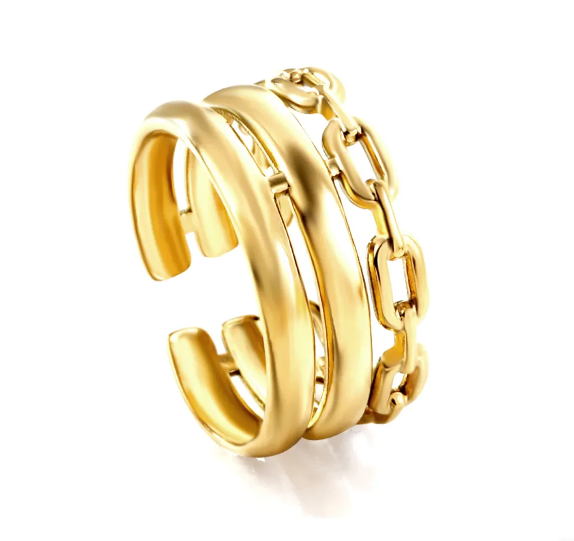 Multilayer Gold Filled Ring