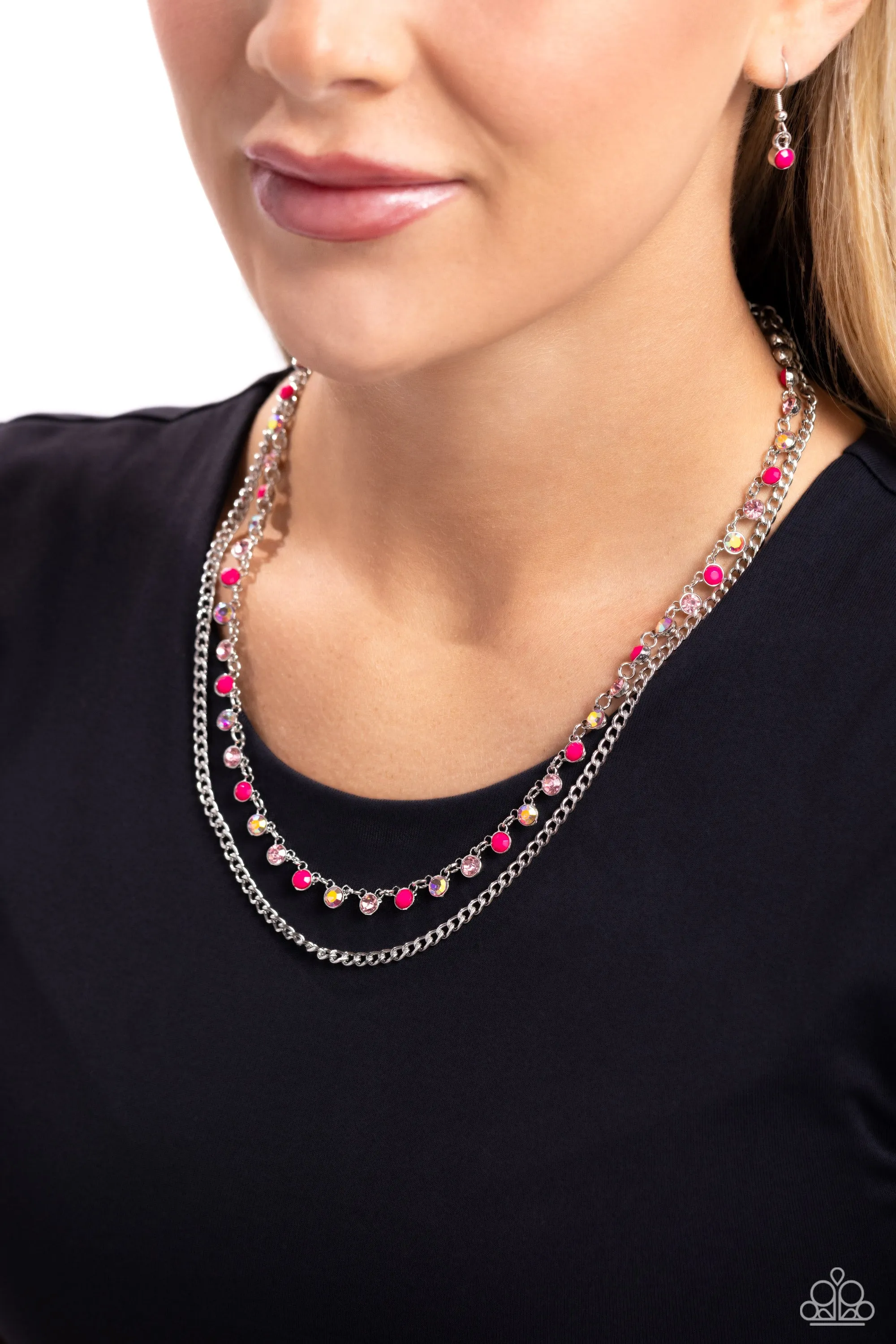 Necklaces Delicate Dame - Pink N2250