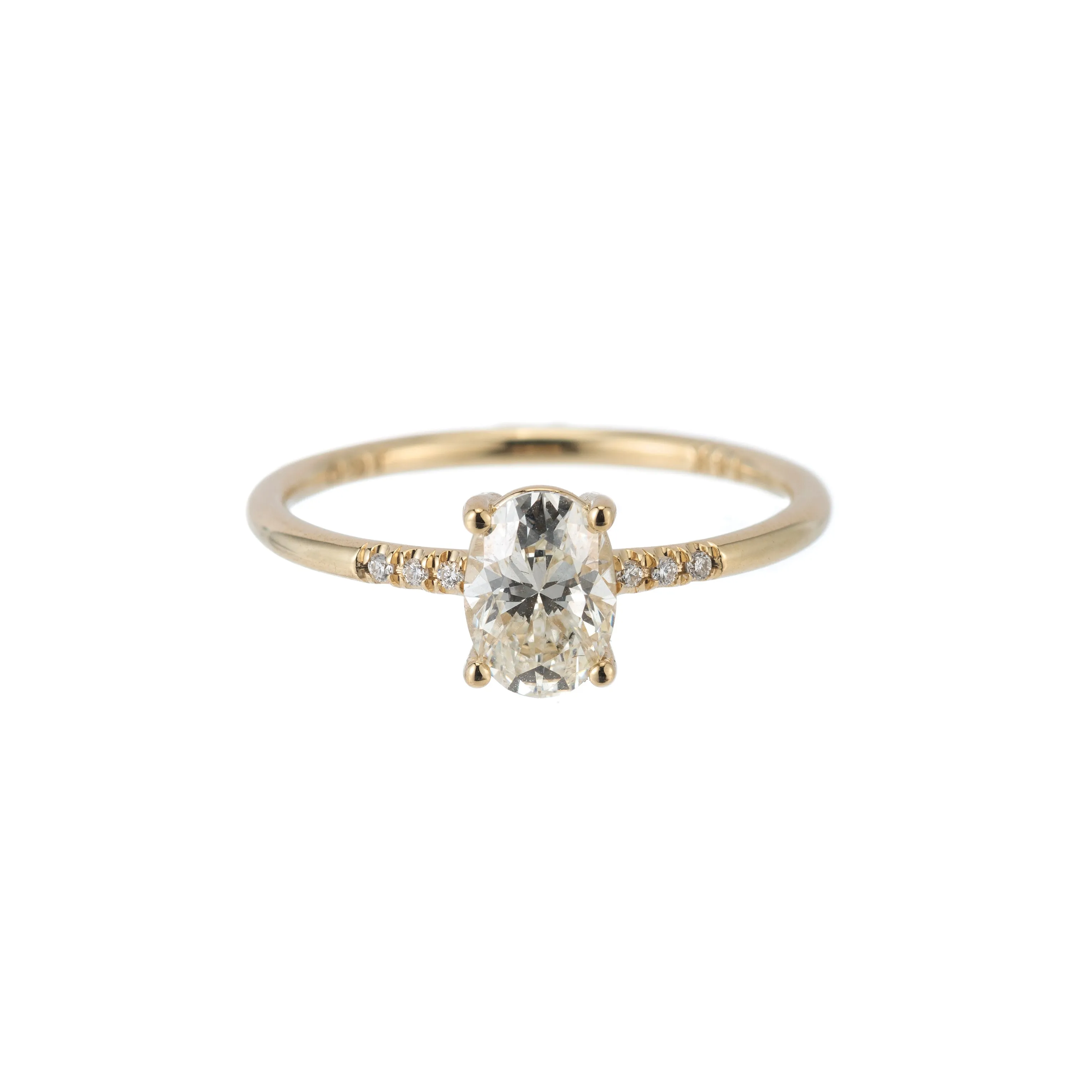 Oval Diamond Equilibrium Ring