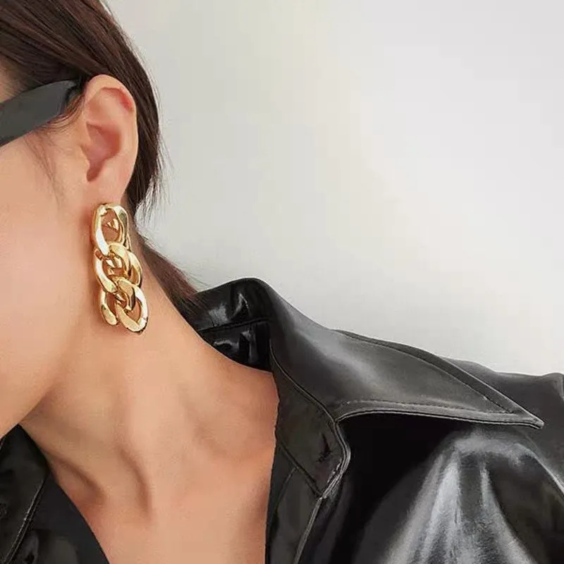 Oversized Chunky Chain Earrings