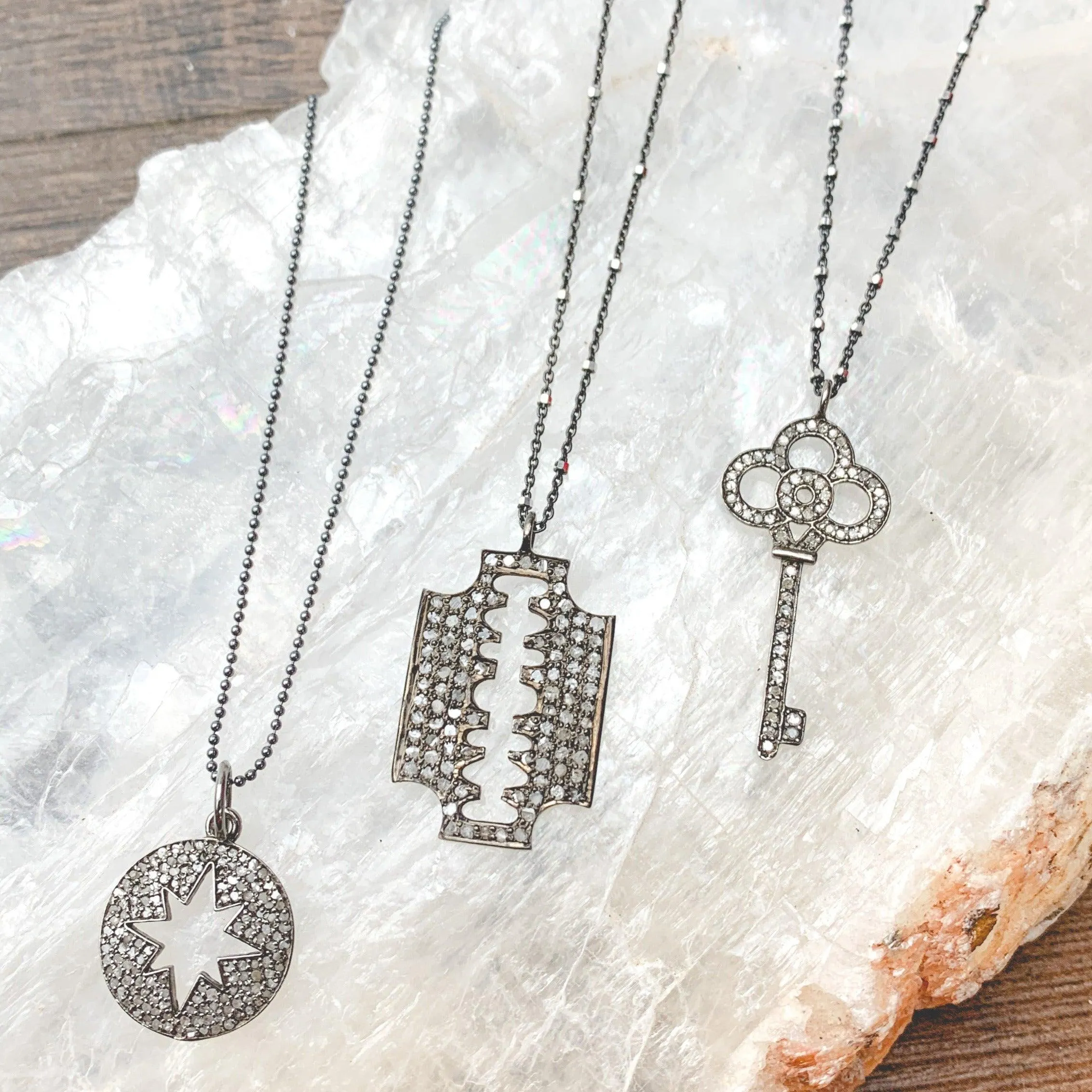 Pave Diamonds Necklaces