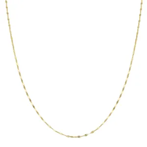 Petite Flat Sequin Chain Necklace, 14k