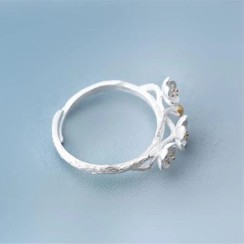 Plum Blossom Flower Ring Personality Fashion Trendy Women Ring