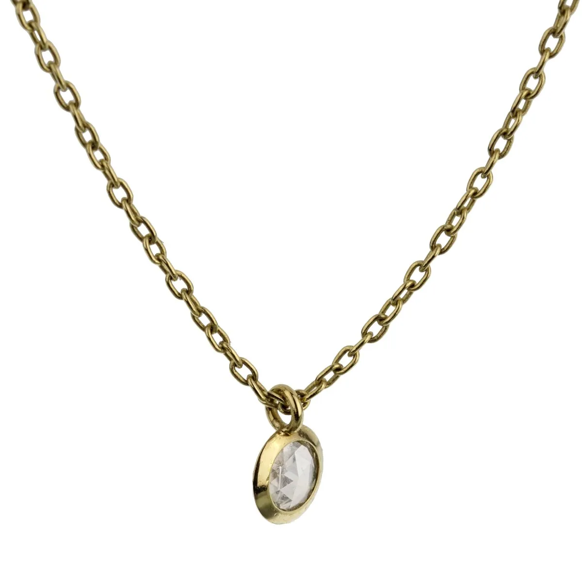 Pomellato Rose Cut Diamond Yellow Gold Necklace