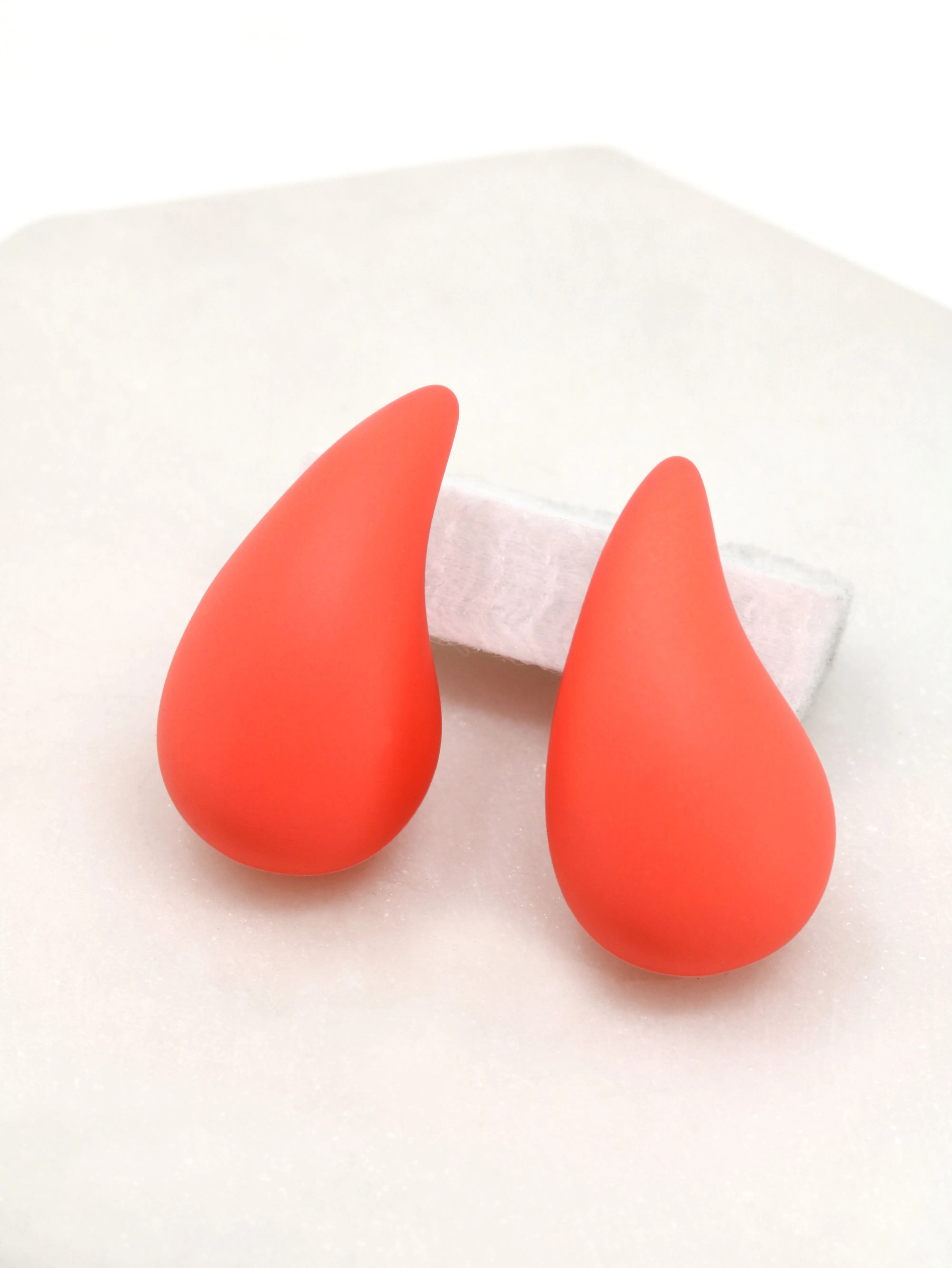 Puffy Bold Teardrop Earrings