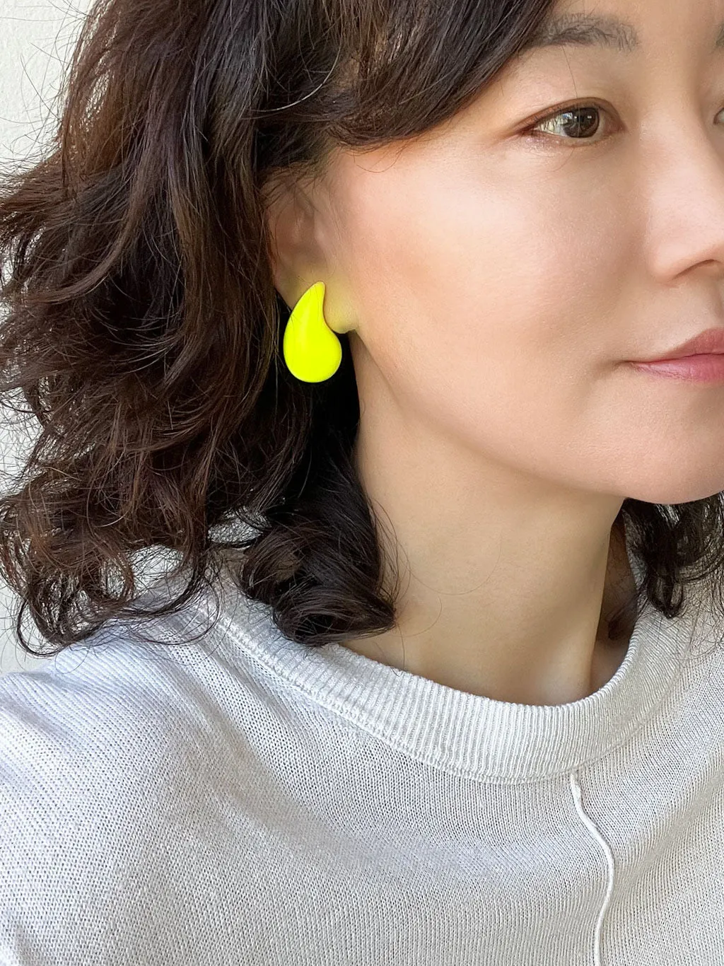 Puffy Bold Teardrop Earrings