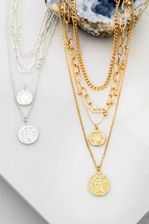 "Coined" Layered Necklaces