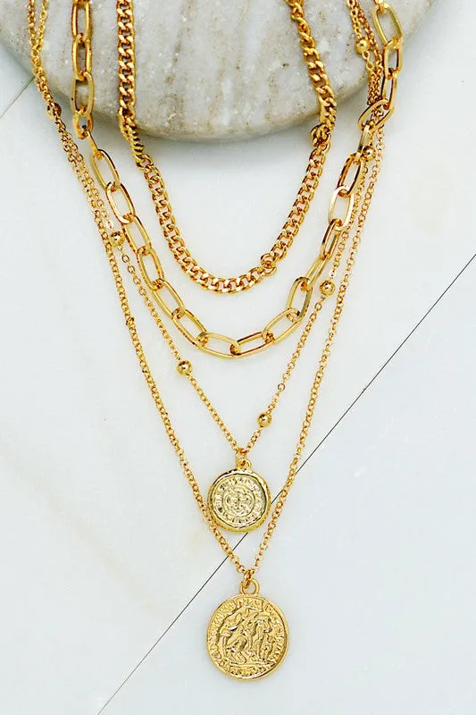 "Coined" Layered Necklaces