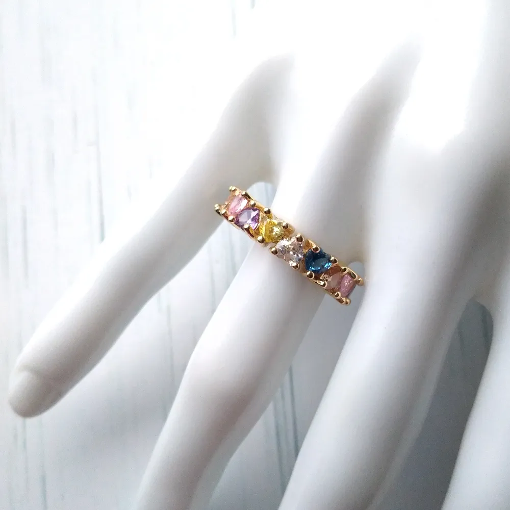 Rainbow 2 Eternity Ring