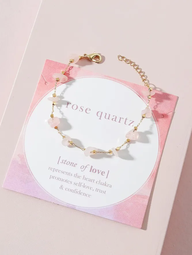 Rose Quartz Crystal Stone Bracelet