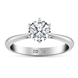 Round Diamond Solitaire Engagement Ring Alexa 14K White Gold