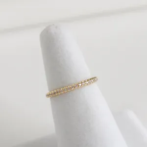 Rounded Pave Eternity Band Ring