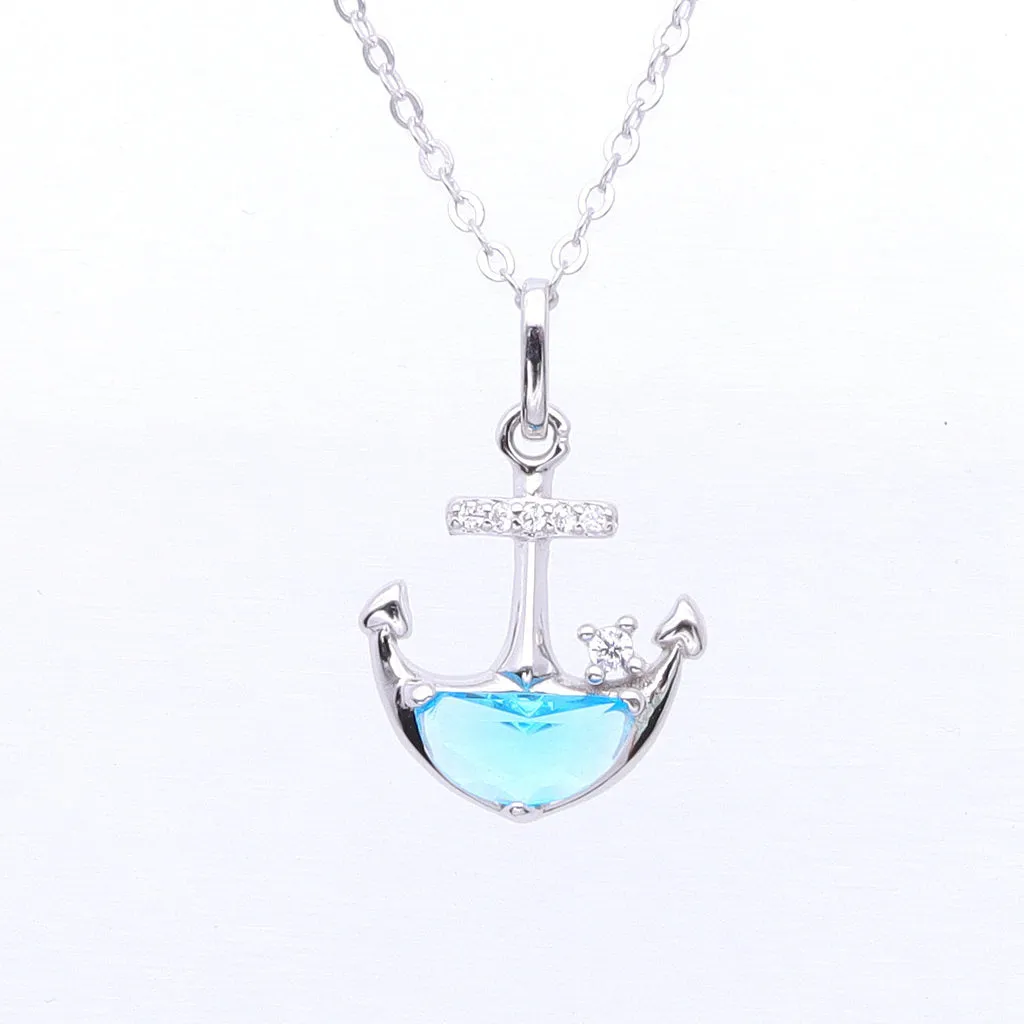 Sterling Silver Anchor Necklace