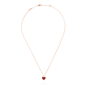 SWEET CLOVER CARNELIAN HEART NECKLACE