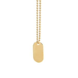 Tag Necklace - Stainless Steel Gold Plated