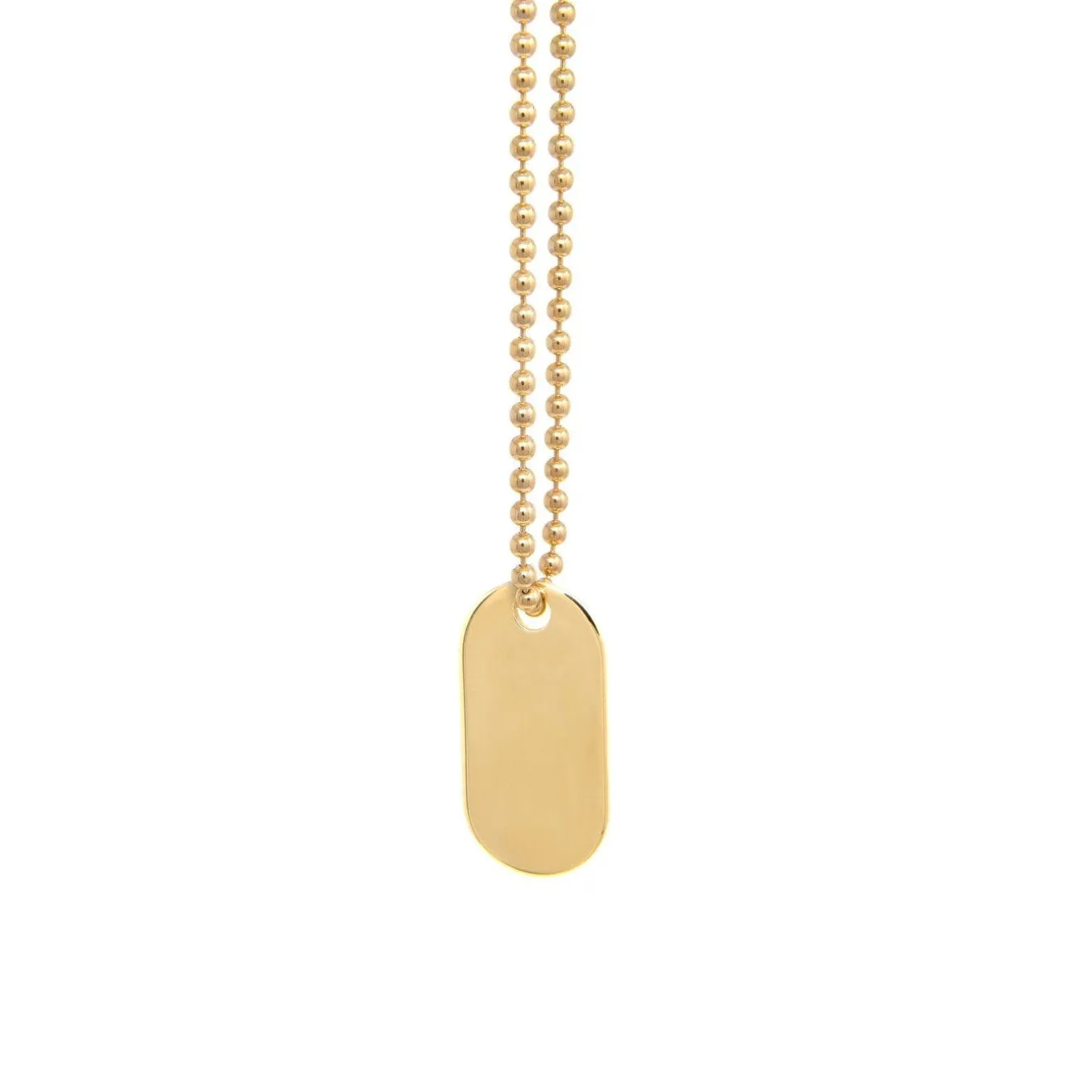 Tag Necklace - Stainless Steel Gold Plated