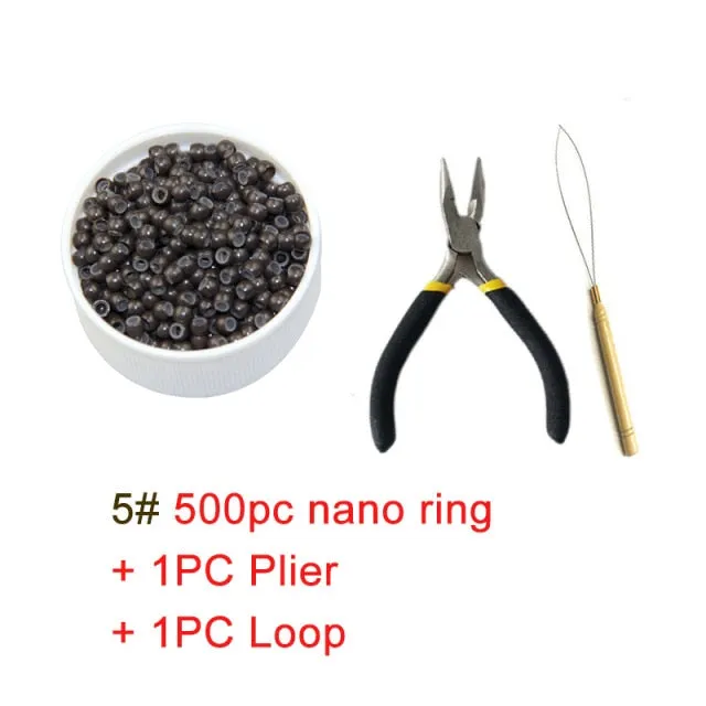 Trendy 500pcs Silicone Nano Ring Micro Beads