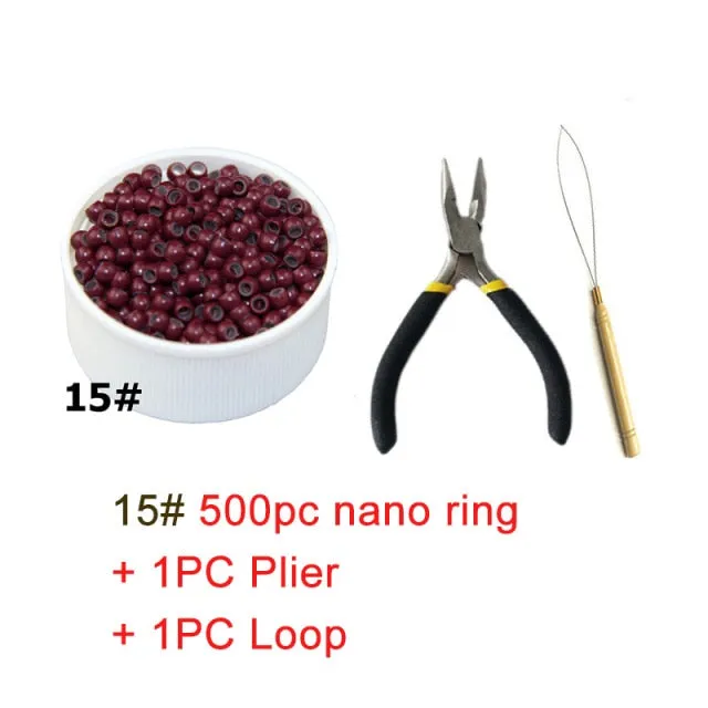 Trendy 500pcs Silicone Nano Ring Micro Beads