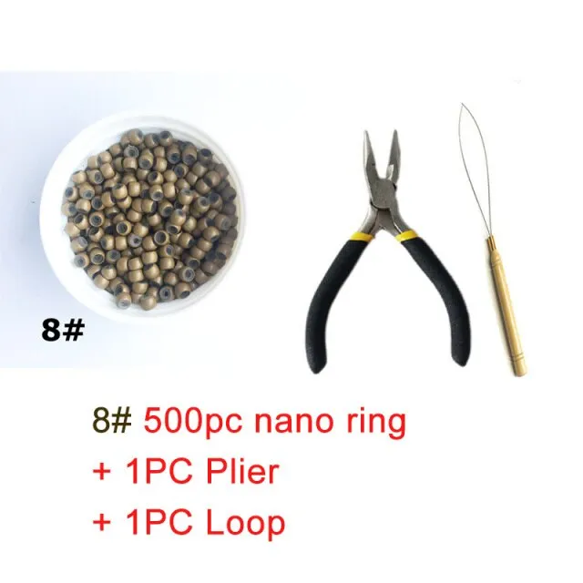 Trendy 500pcs Silicone Nano Ring Micro Beads