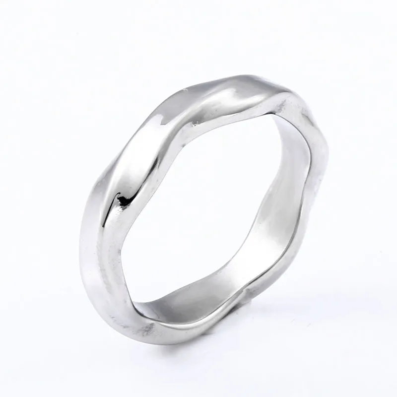 Trendy Minimalist Titanium Steel Rings for Men and Women - Customizable Hand Jewelry Wholesale