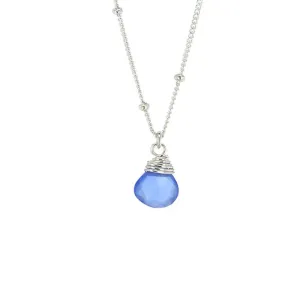 Vermeil Blue Chalcedony Trinket Necklaces