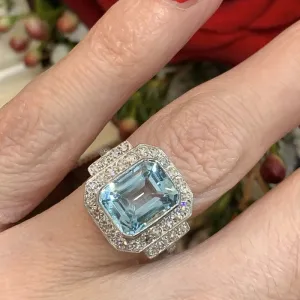 Victorian Jewelry Luxury Bling Bling Radiant Cut CZ Cocktail Ring for Women