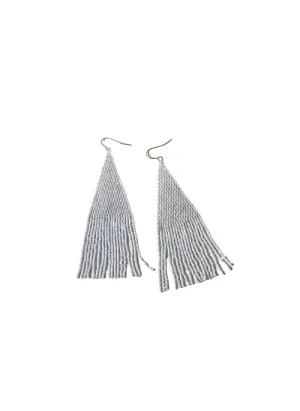 Wena Grey Small Fringe Earrings