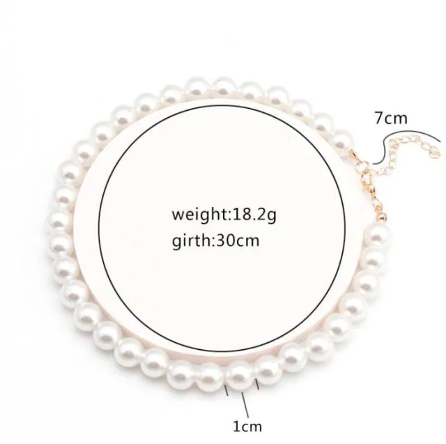 Women Fashion Vintage Pearl Necklace Party Necklace Elegant Chain Retro Accessories All Match Necklace Streetstyle Necklace