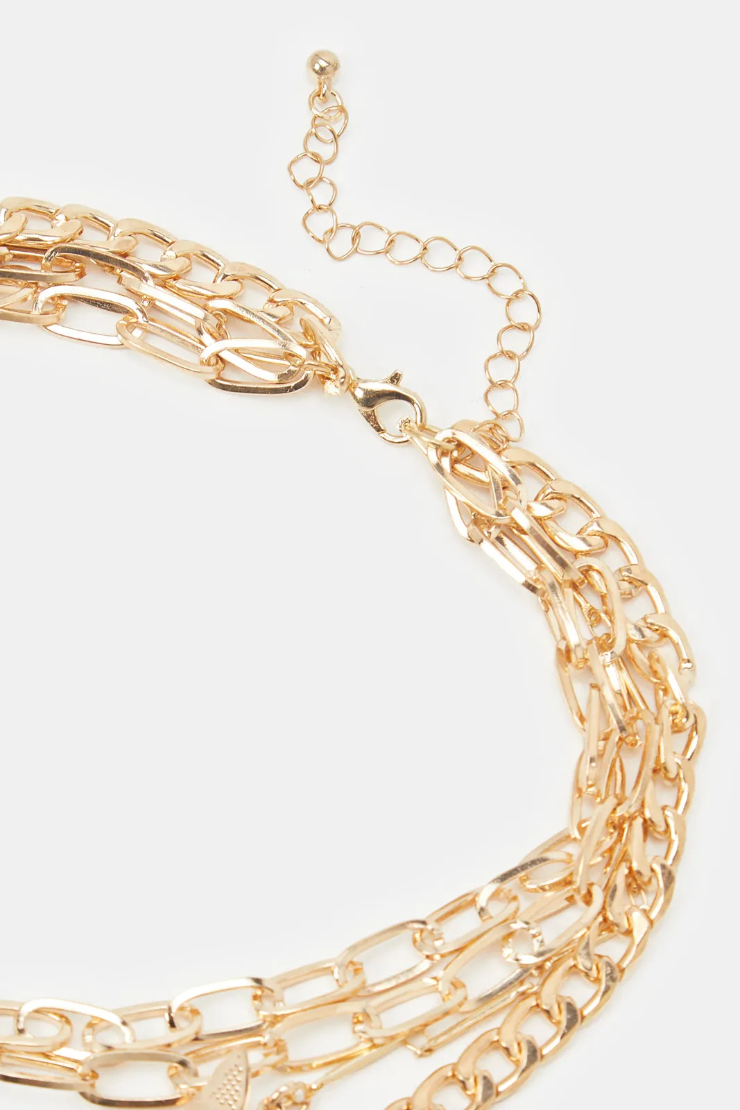 Women Gold Layered Embellished Necklace