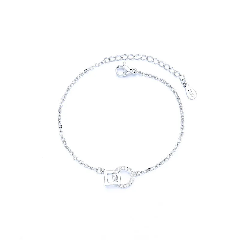 Women's Personalized Design Square Ring Bracelet